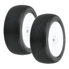 NEW Pro-Line Slide Lock S3 Soft 1:8 Buggy Tires Mtd White Wheels (2) : F/R