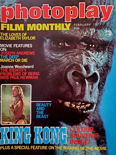 PHOTOPLAY FEB 1977 KING KONG, CARRIE, SYLVIA KRISTEL EMMANUELLE **1 PAGE MISSING