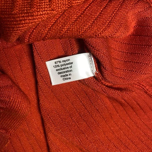 Abito maglione midi Lane Bryant rosso taglia 18/20 cintura costine manica 3/4 Natale - Foto 9 di 11