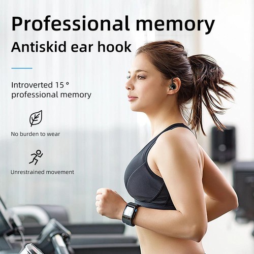 On-Ear Headphones Wireless Earbuds 60hrs Playback IPX7 Waterproof Earphones US - Picture 8 of 9