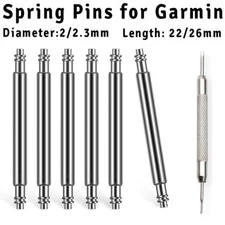 Steel Spring Bar 2mm 2.3mm Pins for Garmin Watch Strap Connecting Pins 22mm 26mm