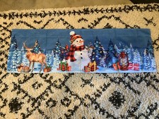 Christmas Snowman Valances for Windows 54x18 inch New