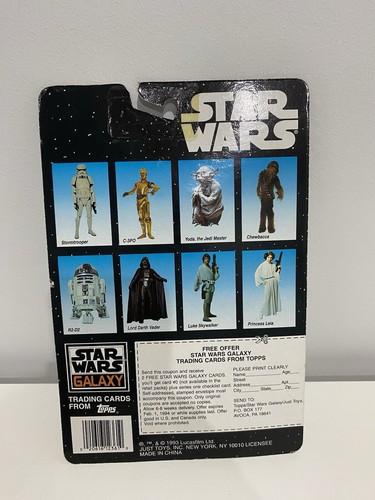 Star Wars Bend-Ems Lord Darth Vader With Topps Trading Card Justoys 1993 New - Picture 3 of 3