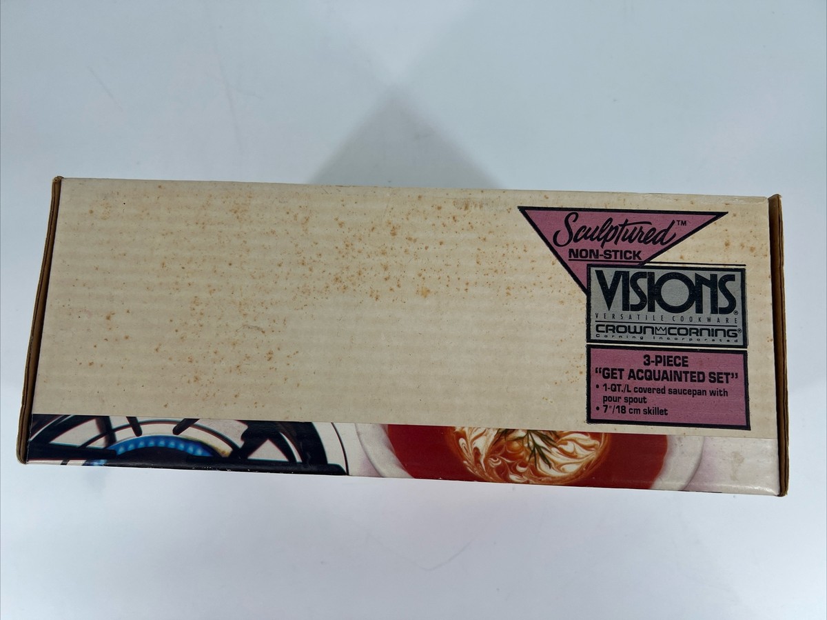 Vintage Visions Cookware Sculptured Nonstick by Corning 3 Pc Get  display picture 1