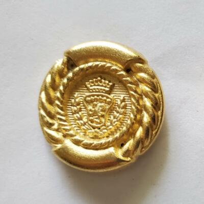 Round Metal Gold Color Indented Crest Outer Rope Button 32L - 13/16 ...