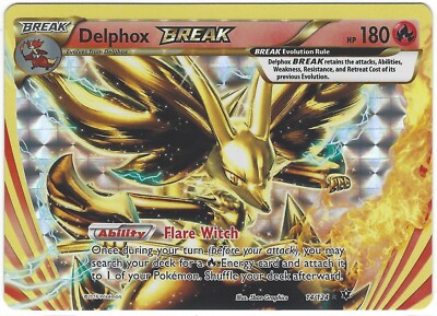 値下げ！ポケットモンスター 金。 POKEMON XY Fates Collide NM Near Mint RARE Holo #14/124 DELPHOX