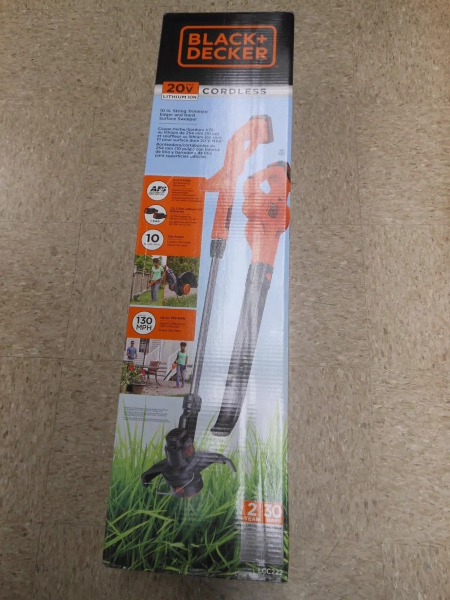 BLACK+DECKER 20V Cordless String Trimmer/Edger + Sweeper Combo Kit