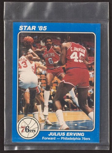 1985 Star Philadelphia 76ers Team Supers 5x7 Set (5) Sealed Bag - Dr J.