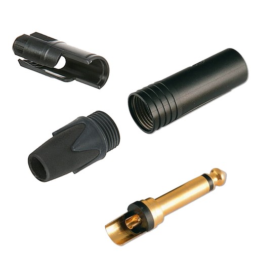 Neutrik NP2X-B 1/4 Jack Plug TS Mono 2 Pole Black Gold Contact Colour Boot BPX-L - Picture 12 of 12