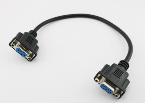 HD 15Pin VGA DB15 D-Sub Short Video Cable Cord Female to Female for Monitor 30cm - Picture 2 of 7
