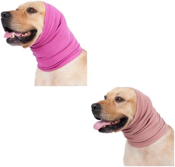 Dog No Flap Ear Wrap Pet Ear Flap Head Wrap (2 Pack), Dog