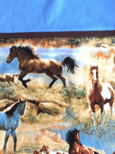 Handmade 100% Cotton Horse in Forest Fabric PILLOWCASE NEW - Picture 2 of 3