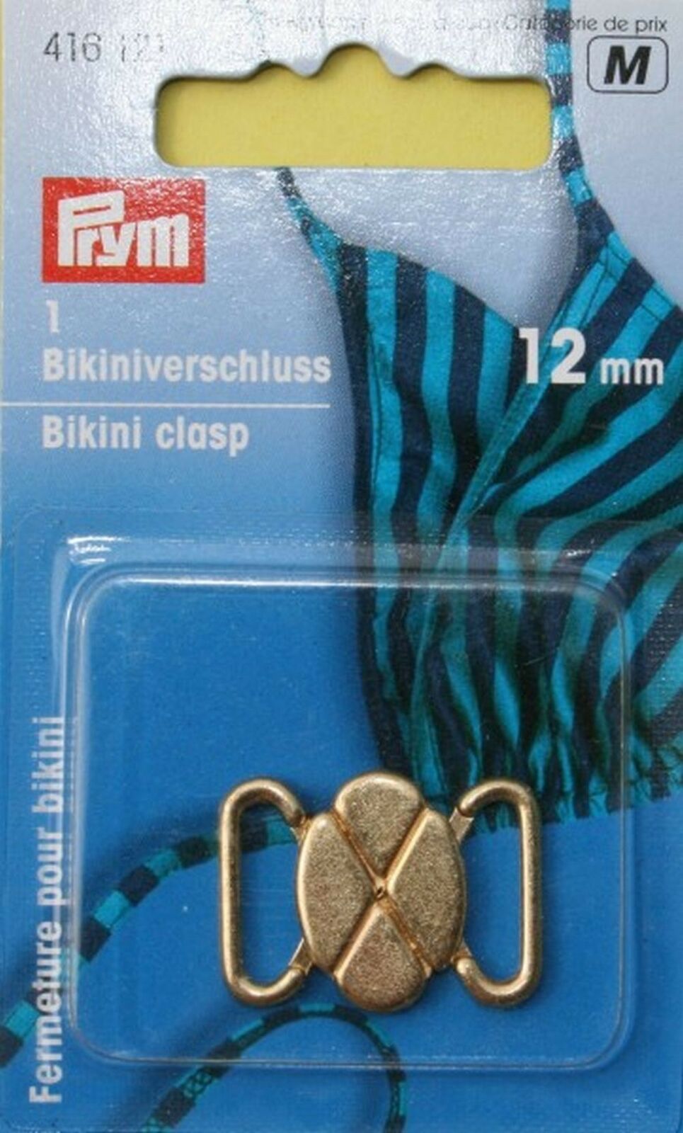 Bikini cierre 12mm metal Matt silberfbg prym 416120