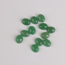 100pcs Natural Green Aventurine Stone 6x8mm Oval Cab Cabochon DIY Jewelry Making