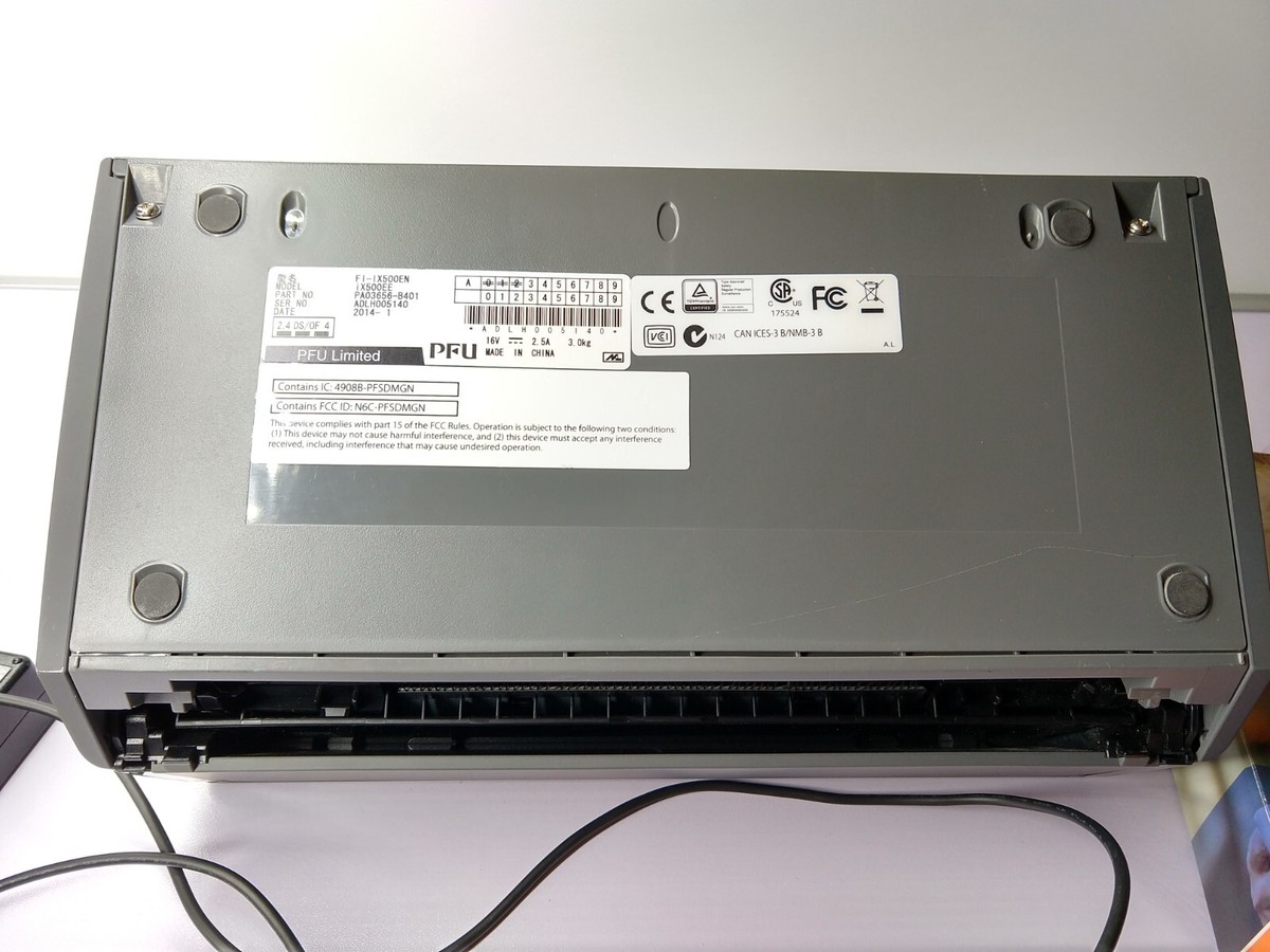 Fujitsu ScanSnap iX500EE Evernote WiFi Scanner w/Power Supply