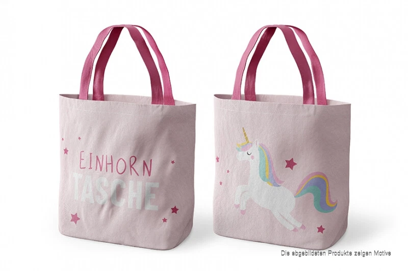 LA VIDA Neu! SHOPPER TASCHE MINI KINDER MOTIV BAUMWOLLE GESCHENK EINHORN LÖWE HASE PIRAT