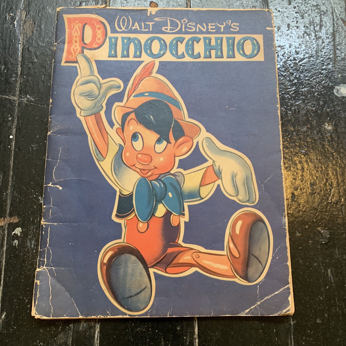 PInocchio ピノキオ　ヴィンテージブック Walt Disney Pinocchio #311 Vintage 1977 See/Hear/Read Story