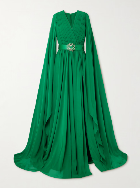 Elie Saab Pleated Silk Chiffon Gown FR 36 (US 4) | eBay Elie Saab Pleated Silk Chiffon Gown FR 36 (US 4) | eBay