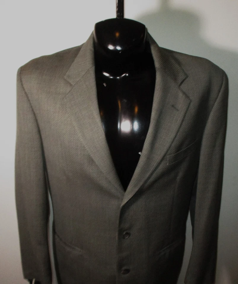 Traje de 2 piezas de lana marrón MODA MANCINI para hombre talla 46 largo, 34X32 Foto 3 de 4