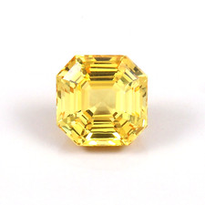 AAA Natural Flawless Ceylon Yellow Sapphire Loose Asscher Cut Gemstone 10x10 MM