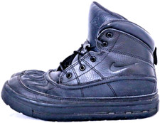 Nike 524873-001 Woodside II High Black Leather/Nylon Sneaker Boots Youth 2 Y