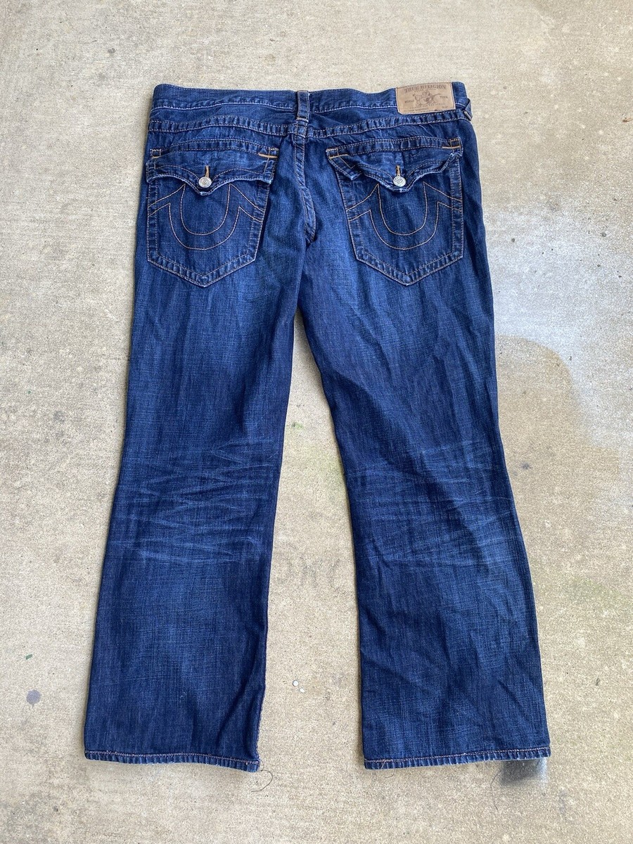 Vintage True Religion Jeans Mens 40x31 Blue Denim Boot Cut