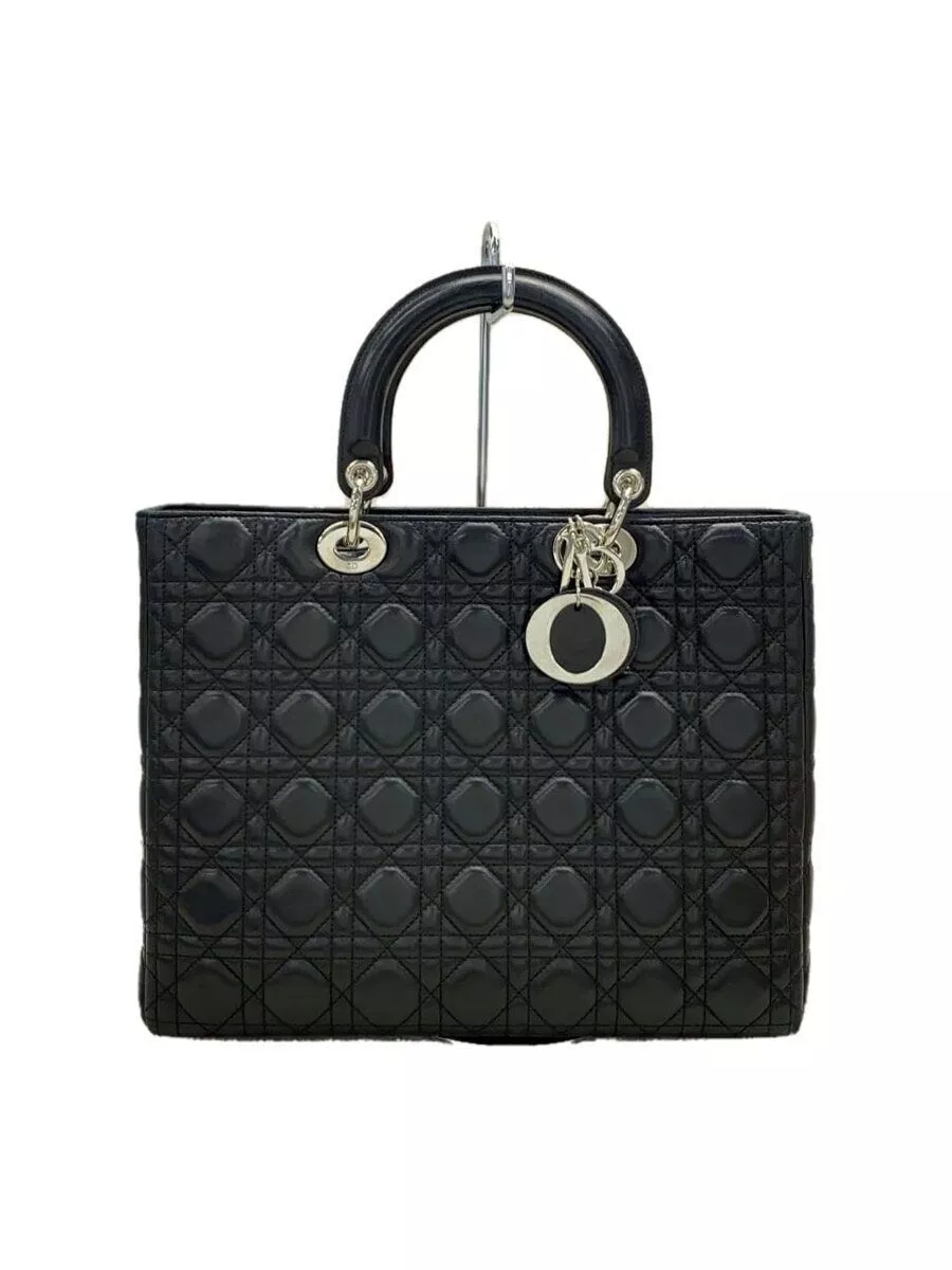 Sac fourre tout Christian Dior cuir noir femme canage 2 voies occasion