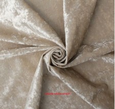 Image of Crushed Velvet Fabric Upholstered Bed Frame Double 4ft6, 5FT