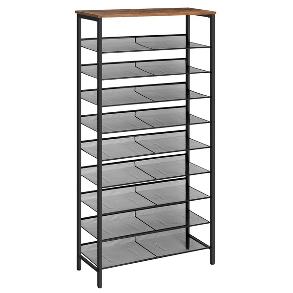 Schuhregal Flur Metallregale Platzsparend Groß Stabil 10-StöCkig 27-36 Paar-image