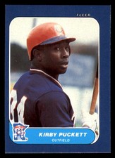 Kirby Puckett 1986 Fleer Classic Miniatures #85 Twins MLB READ FREE SHIPPING