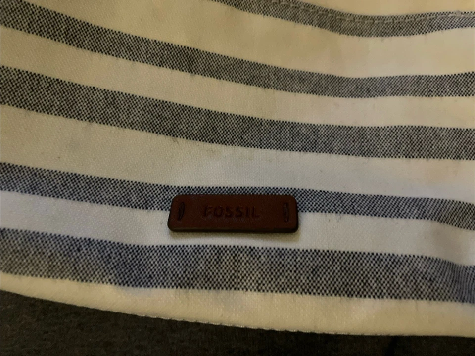 Bolso Bandolera de Hombro Relic by Fossil Lona Multicolor Negro Blanco Usado Foto 3 de 4