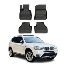 OMAC Gummi Fußmatten für BMW X3 F25 2010-2017 Premium TPE Automatten Schwarz 4x