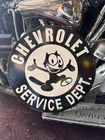 VINTAGE PORCELAIN 1950s FELIX CHEVROLET SERVICE SIGN GENERAL MOTORS LOS ANGELES