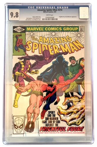 AMAZING SPIDER-MAN #214  CGC 9.8   Frightful Four & Sub-Mariner  FREE SHIPPING