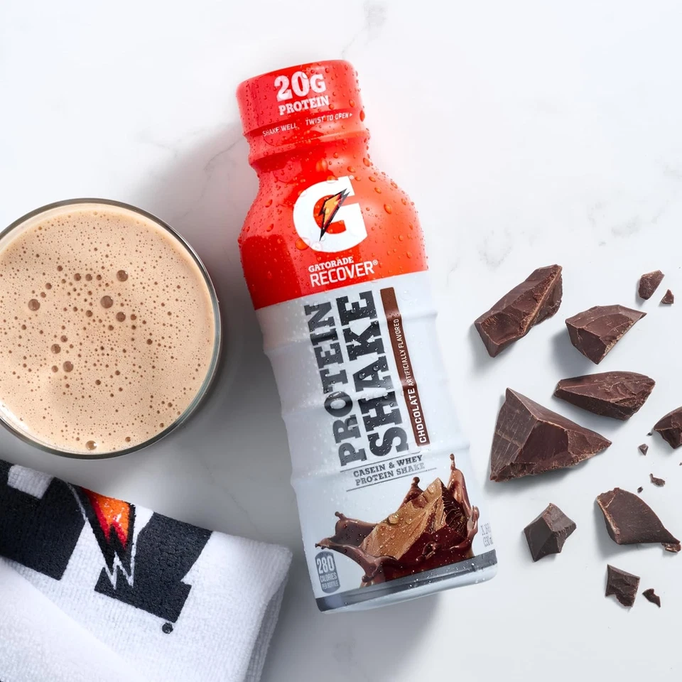 Batido de proteínas Gatorade Recover, chocolate, 20 g 11,16 fl oz (paquete de 12)  Foto 2 de 4