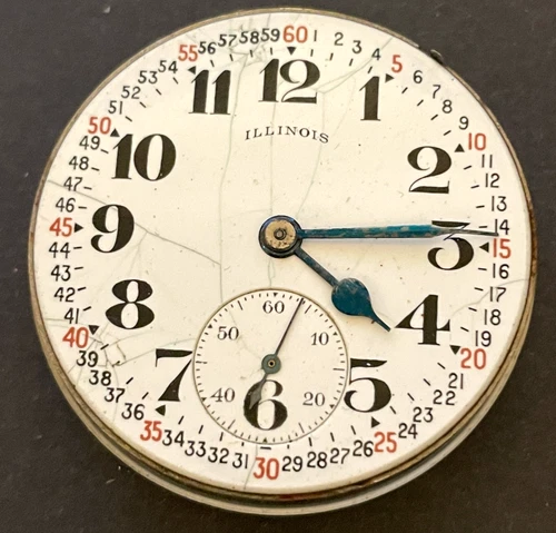 Antique Illinois Sangamo Special Pocket Watch Movement Runs 16s 23j False Bridge
