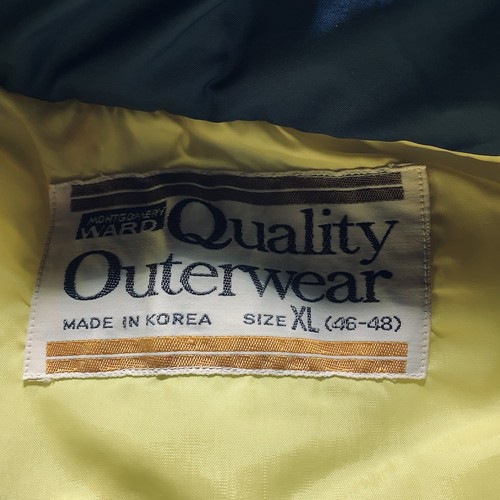 Vintage Montgomery Ward Herren XL 46 48 hochwertige Oberbekleidung isoliert Winter blau Korea - Bild 2 von 11