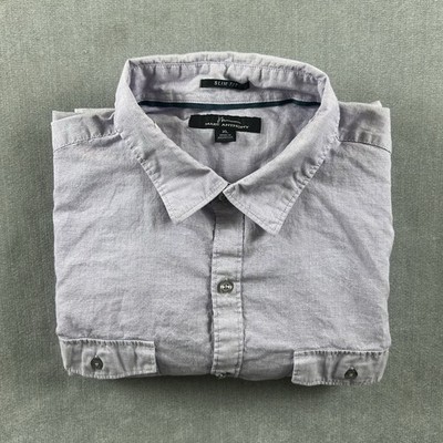 Marc Anthony Slim Fit Mens XL Long Sleeve Button Up Casual Shirt W/ Pockets