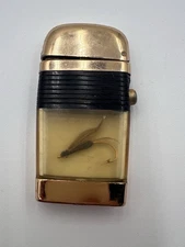 Vintage 70’s Scripto VU Lighter with Fly Fishing Lure Bug