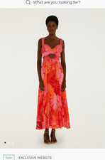 FARM Rio Multicolor Floral Cut-Out Sleeveless Maxi Dress Womens 2XS