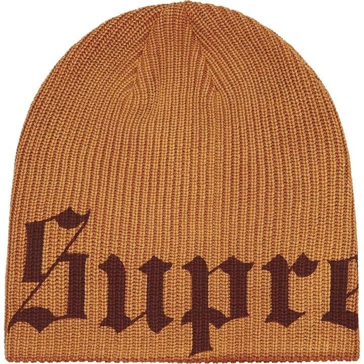 Bonnet coton marron logo imprimé anglais ancien suprême commande confirmée