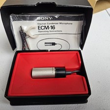 SONY ECM-16 Electret Condenser LAPEL LAVALIER Microphone NEW IN BOX