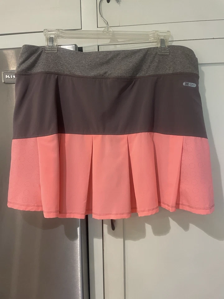 Nueva Falda Falda Plisada RBX Performance Tenis Golf Talla XL Rosa Gris Poli Elástica Foto 4 de 4