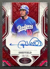 2025 Topps Tier One Gary Sheffield #PPA-GS Prime Performers Auto 18/25 Dodgers