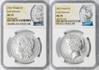 2023 $1 Morgan & Peace Dollar NGC MS70 Early Releases