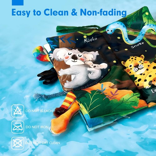 Baby Books 0-6 Months, Infant Tummy Time Toy High Contrast Sensory Toys 6 to 12 - Picture 7 of 11