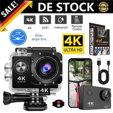 Action Cam 4K 20MP Wasserdicht Action Sport Kamera WiFi Body Cam Fernbedienung