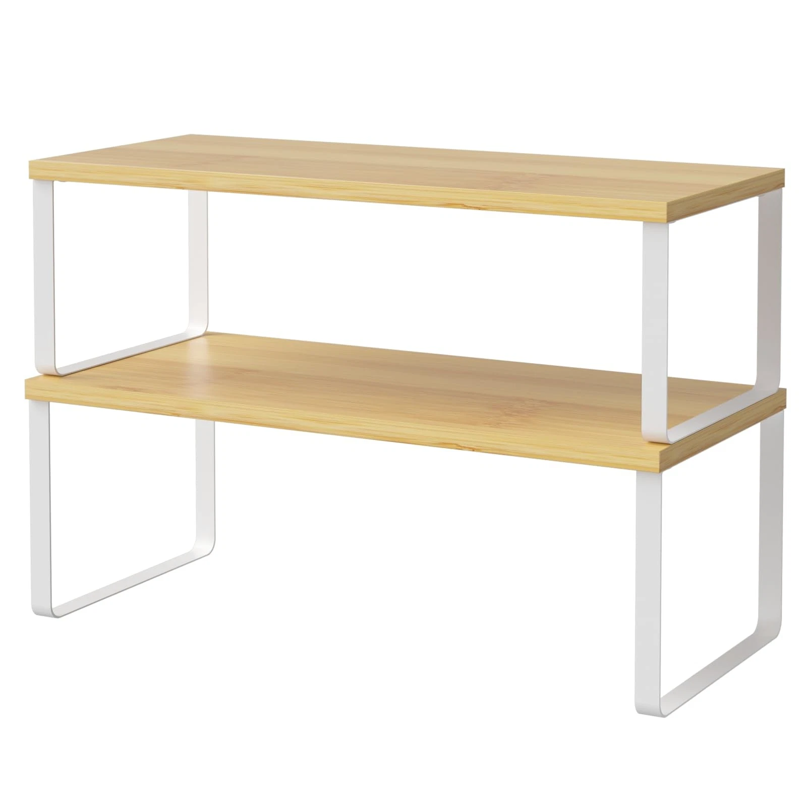 Bamboo Cabinet Organizer Shelf, Set of 2 Kitchen Counter Shelves, Spice Rack,...