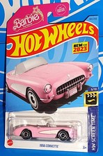 Hot Wheels New For 2023 HW Screen Time 183 1956 Corvette Pink Barbie The Movie
