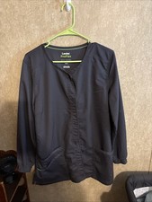 Landau Grey/navy Scrub Jacket Medium